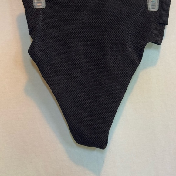 AA-492 Aerie NWT High Cut Cheeky Black Summer Swim Bikini Bottoms Size XS - Picture 4 of 12